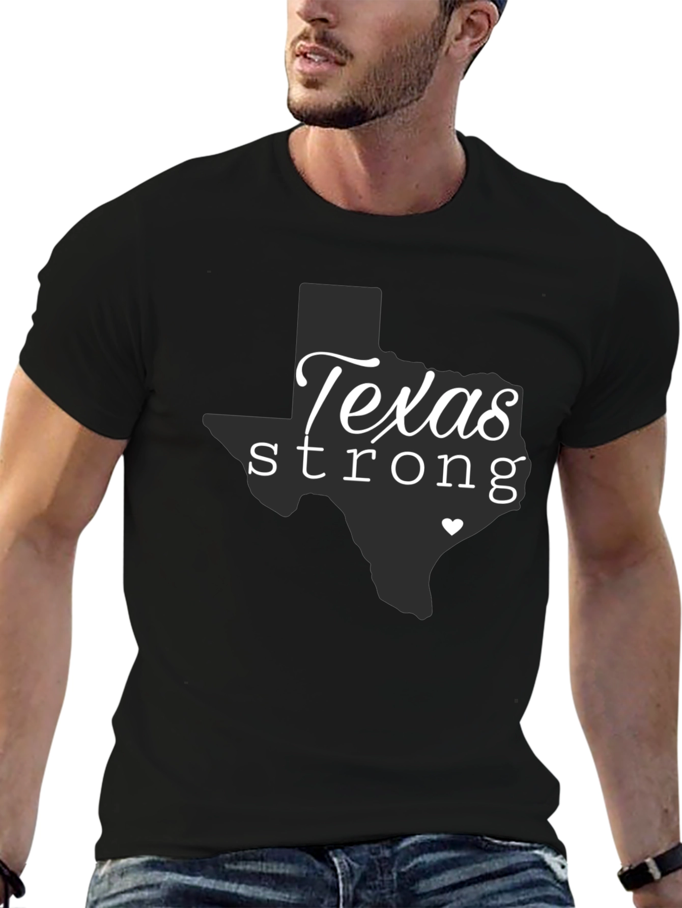 Texas Strong Graphic Tee - Black Unisex T-Shirt