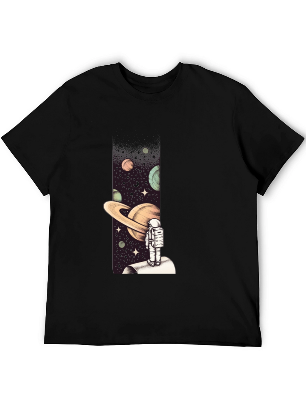 Astronaut in Space Graphic Tee - Black