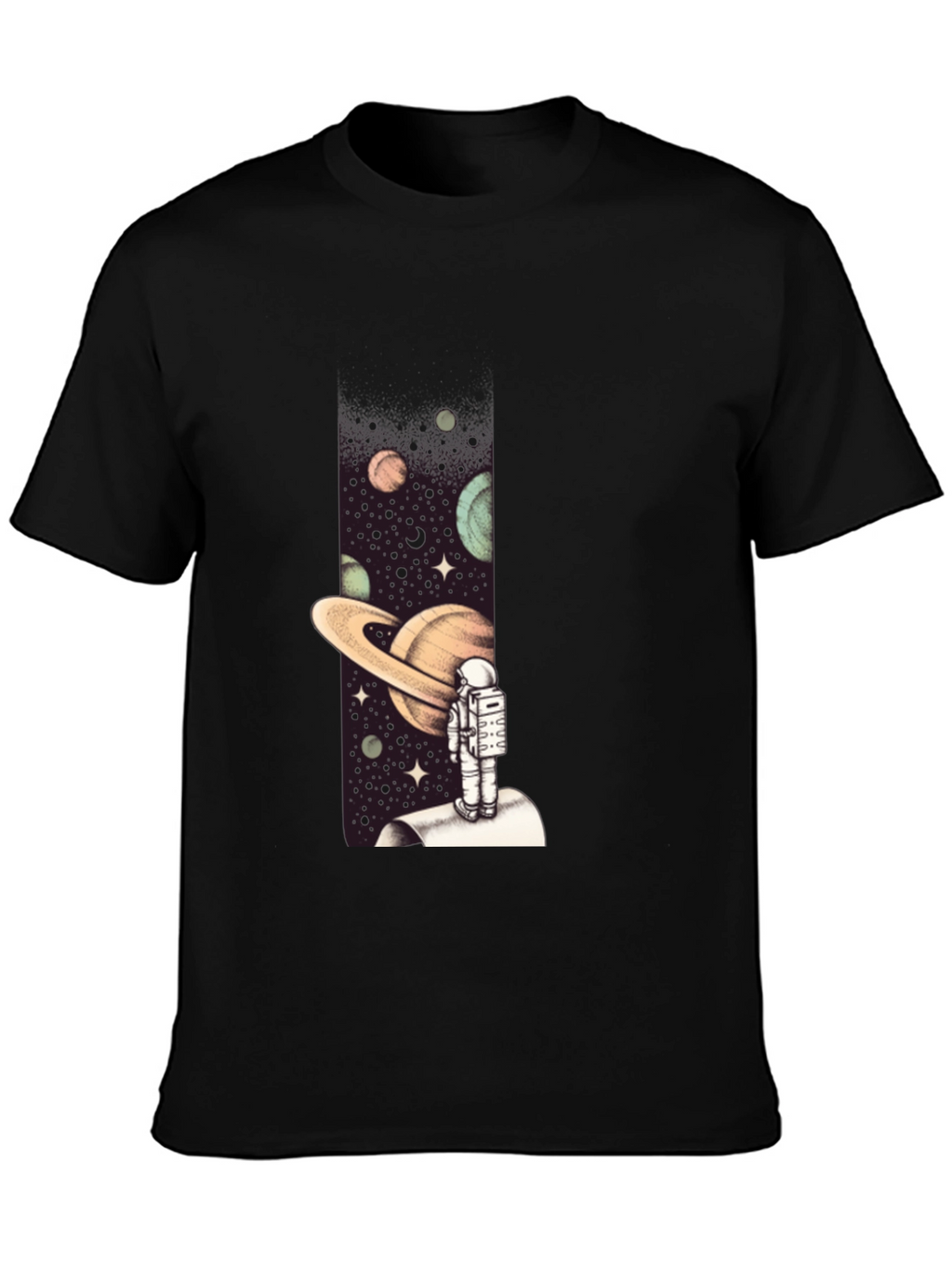 Astronaut in Space Graphic Tee - Black