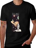 Astronaut in Space Graphic Tee - Black