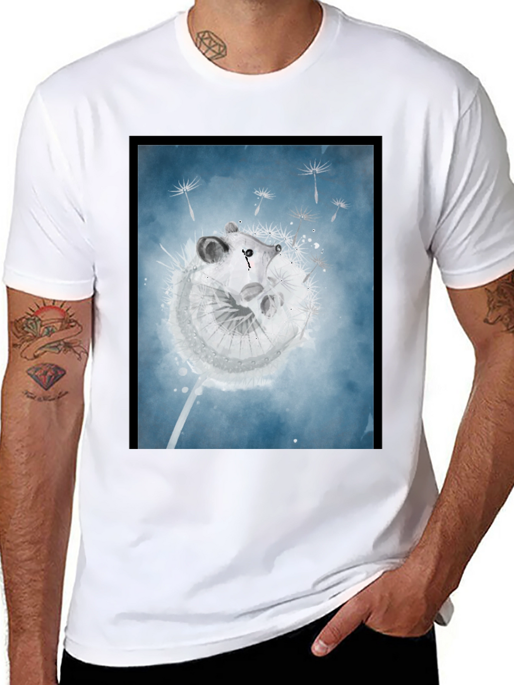 Dandelion Mouse Graphic Tee - Stylish Comfort