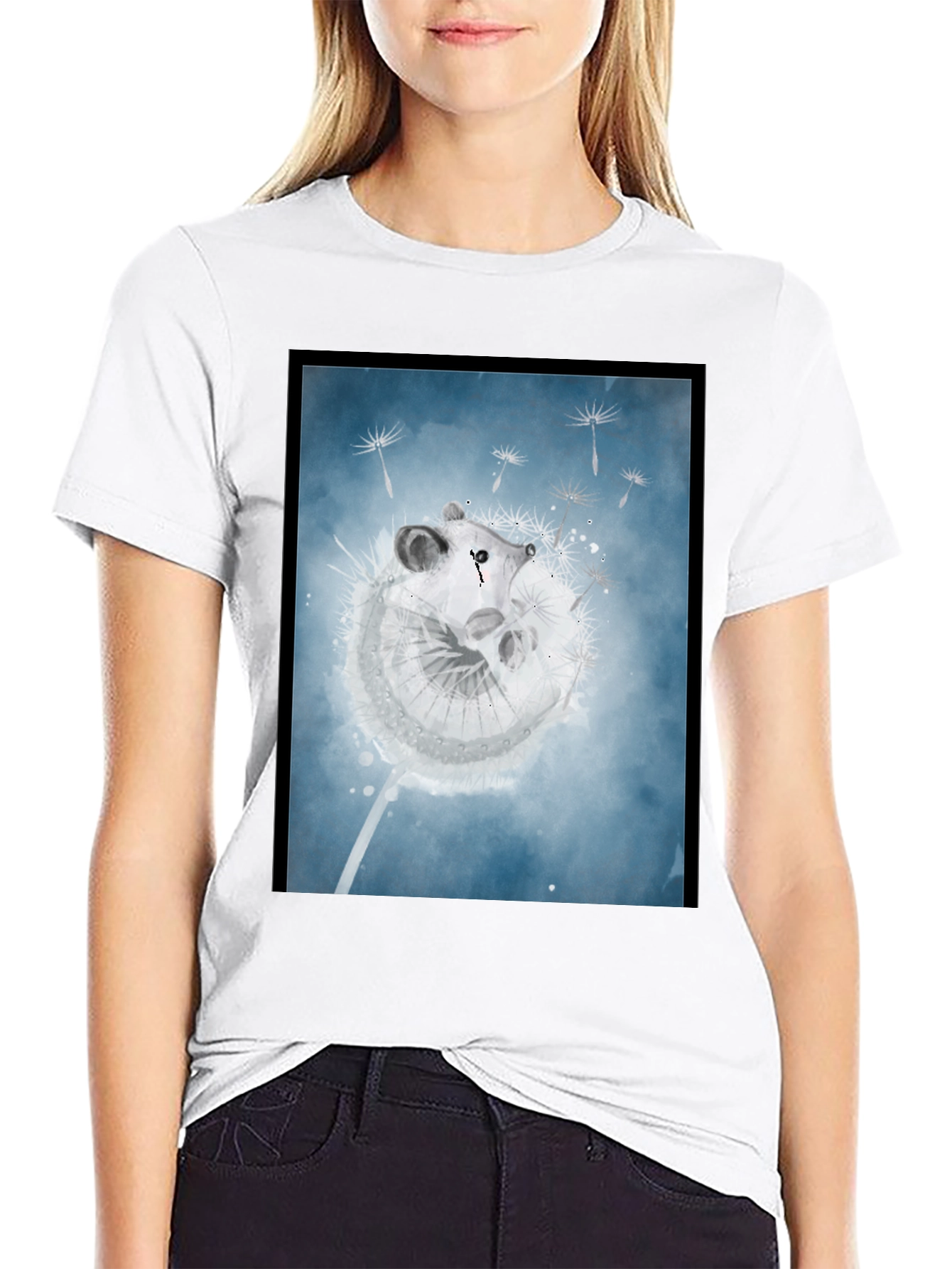 Dandelion Mouse Graphic Tee - Stylish Comfort