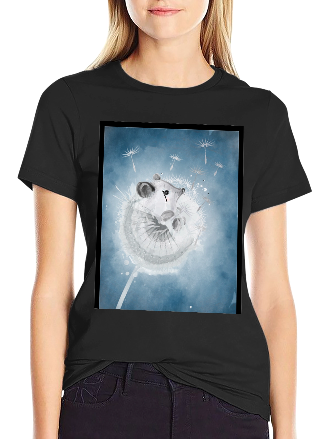Dandelion Mouse Graphic Tee - Stylish Comfort