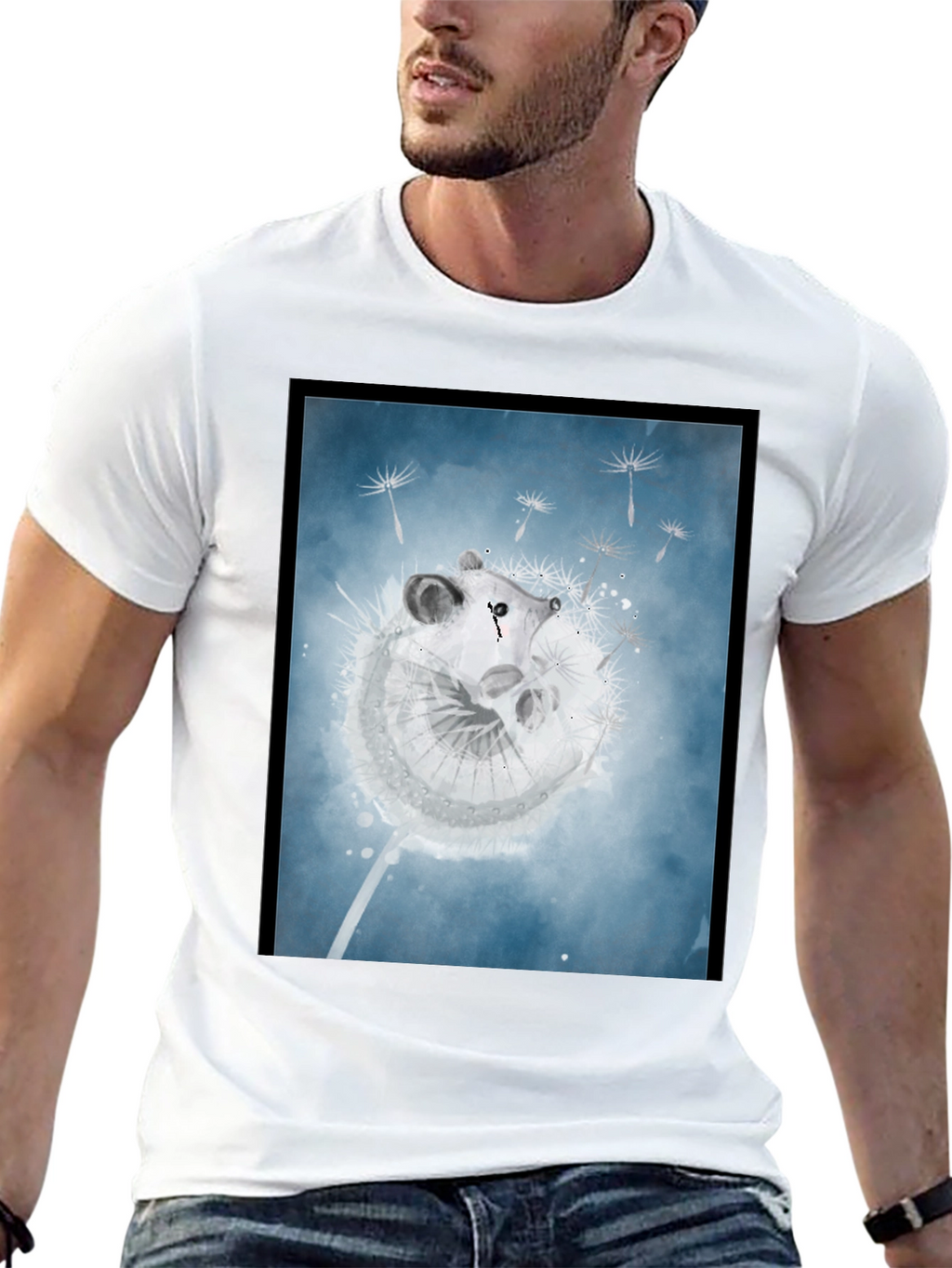 Dandelion Mouse Graphic Tee - Stylish Comfort