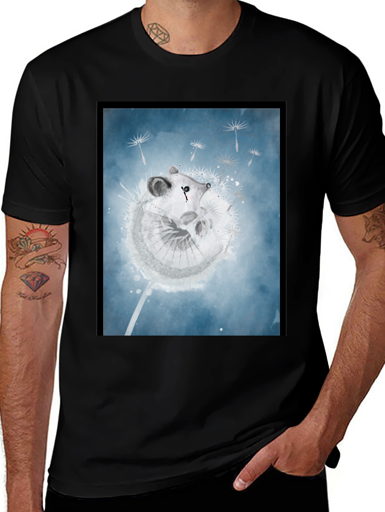 Dandelion Mouse Graphic Tee - Stylish Comfort