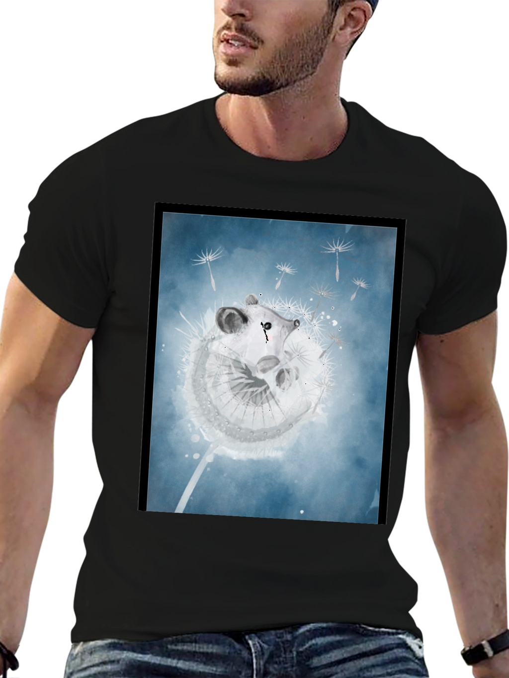 Dandelion Mouse Graphic Tee - Stylish Comfort