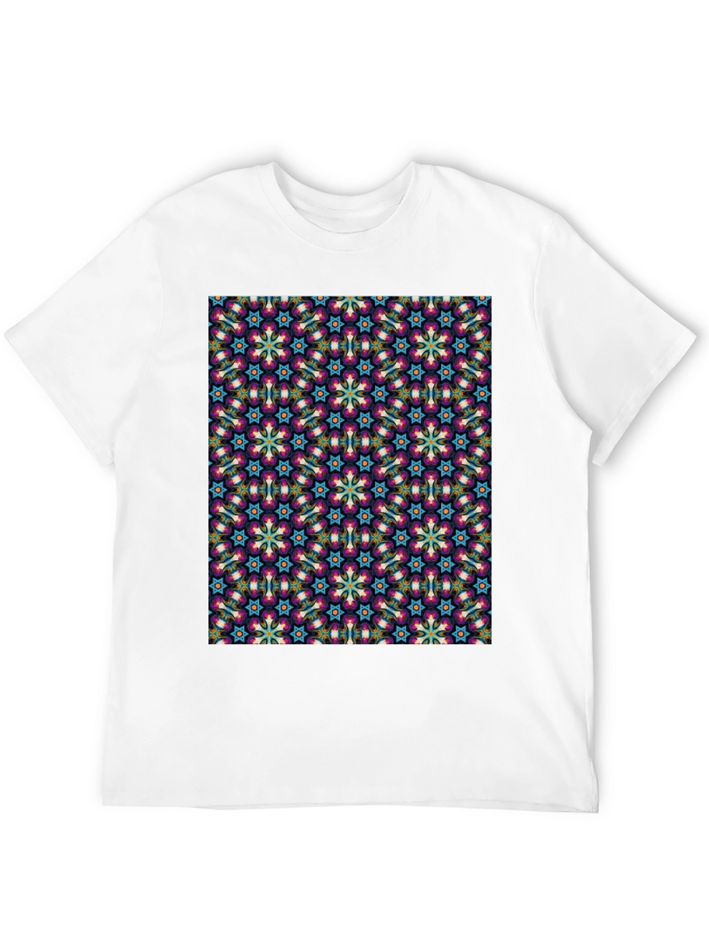 Patterned Graphic Tee - Stylish Black T-Shirt