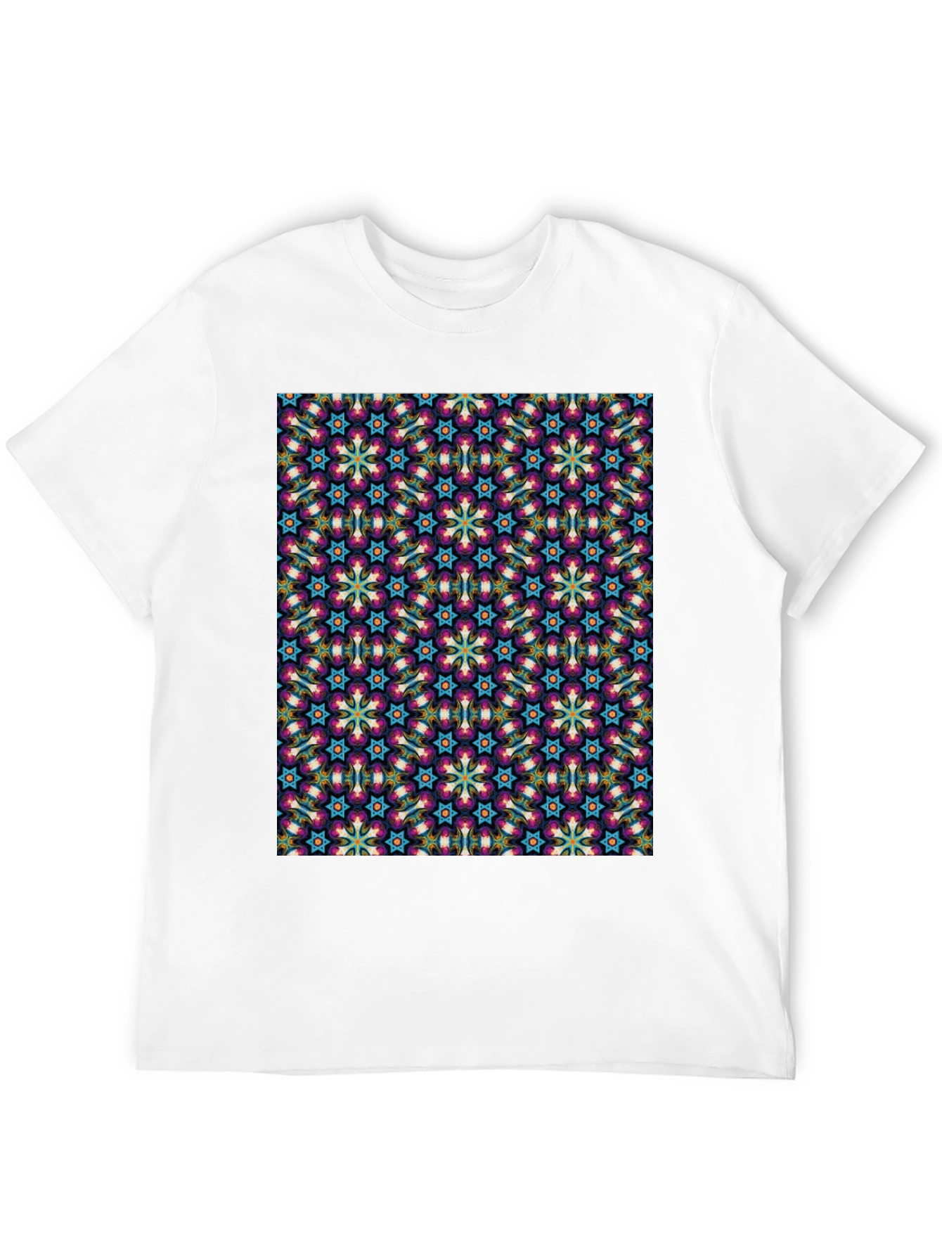 Patterned Graphic Tee - Stylish Black T-Shirt
