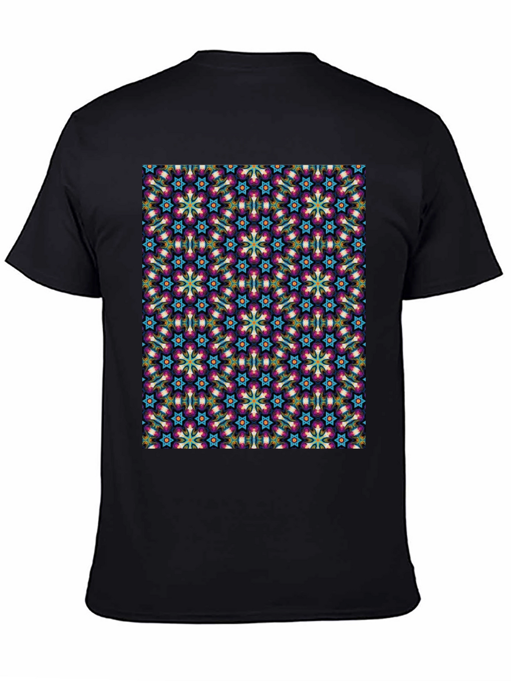 Patterned Graphic Tee - Stylish Black T-Shirt