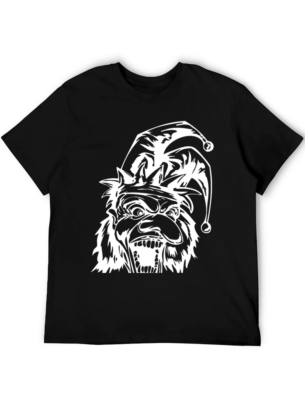 Mens Black T-Shirt with Jester Graphic