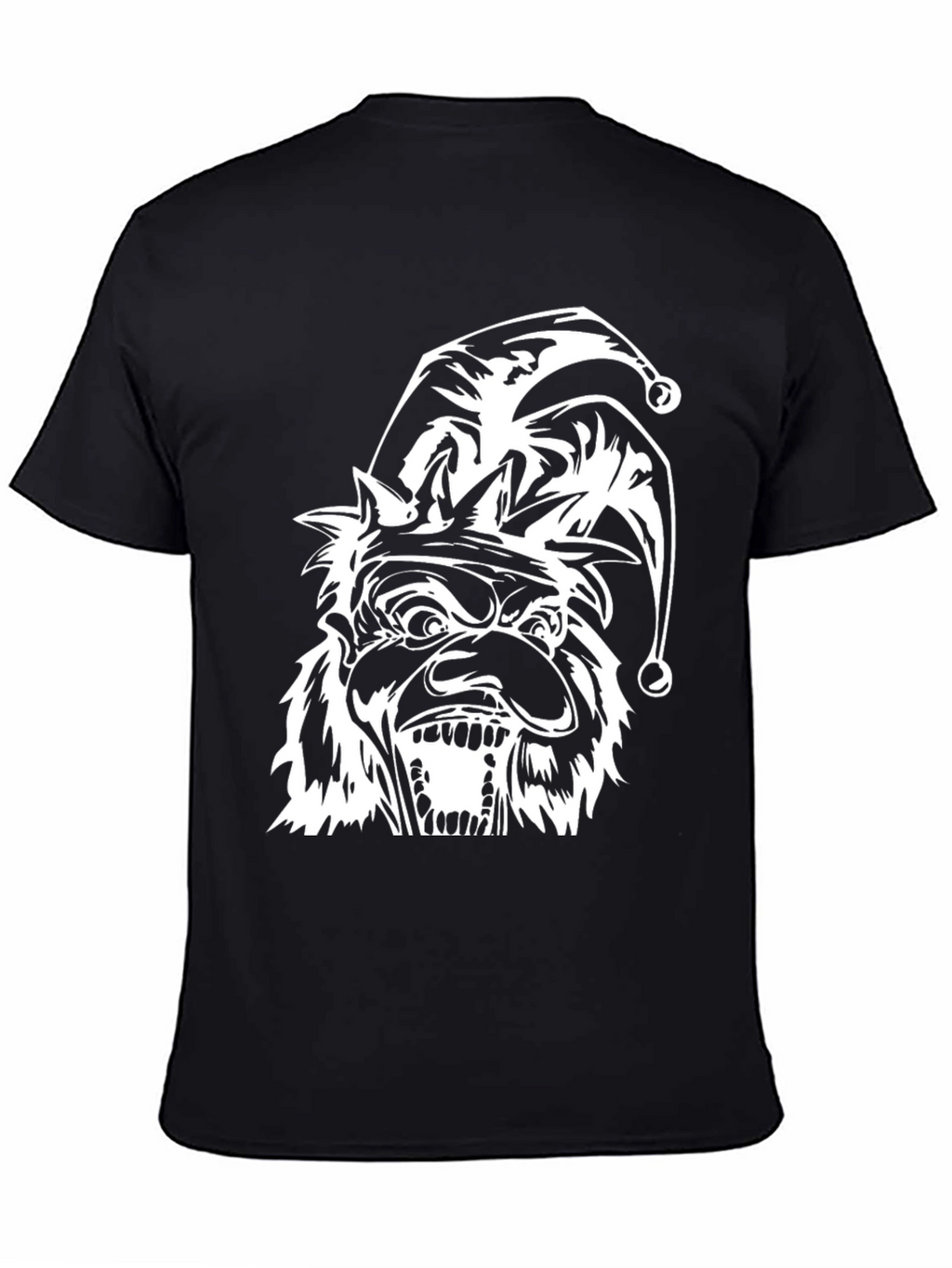 Mens Black T-Shirt with Jester Graphic