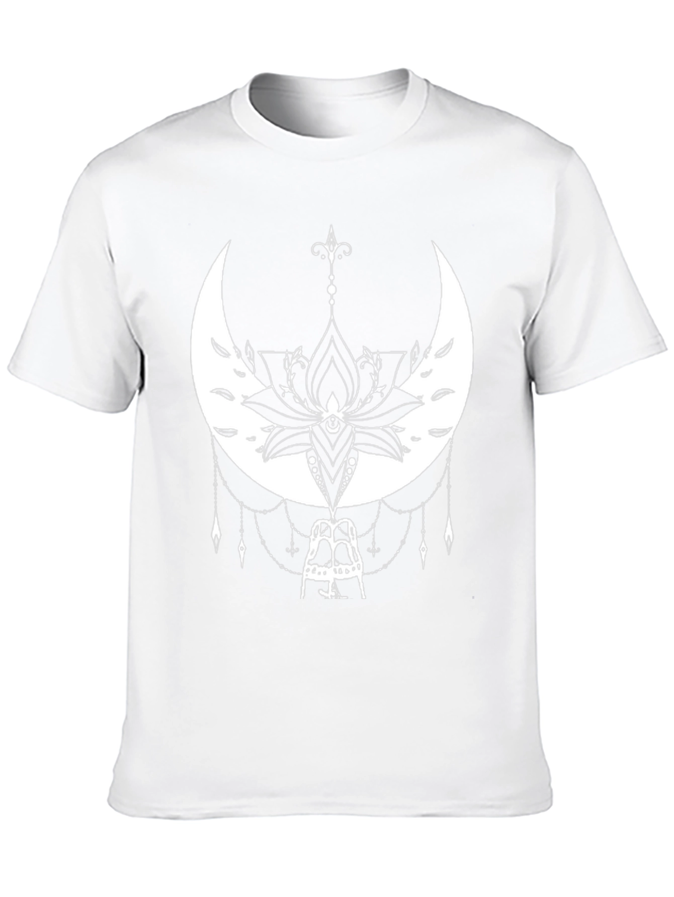 Moon Lotus Graphic Black T-Shirt