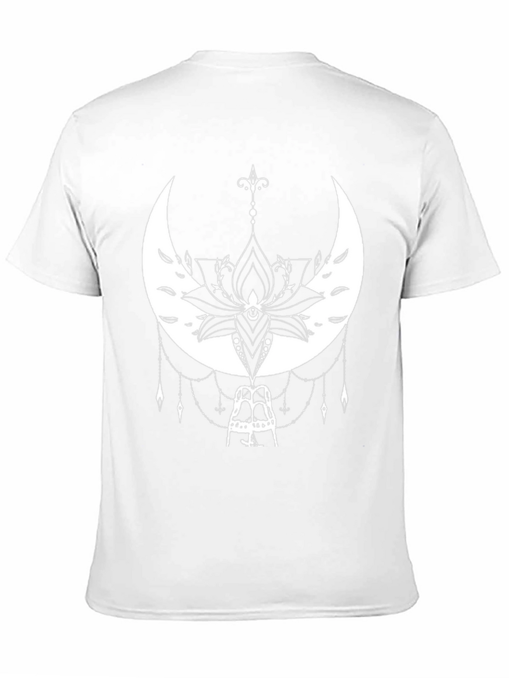 Moon Lotus Graphic Black T-Shirt