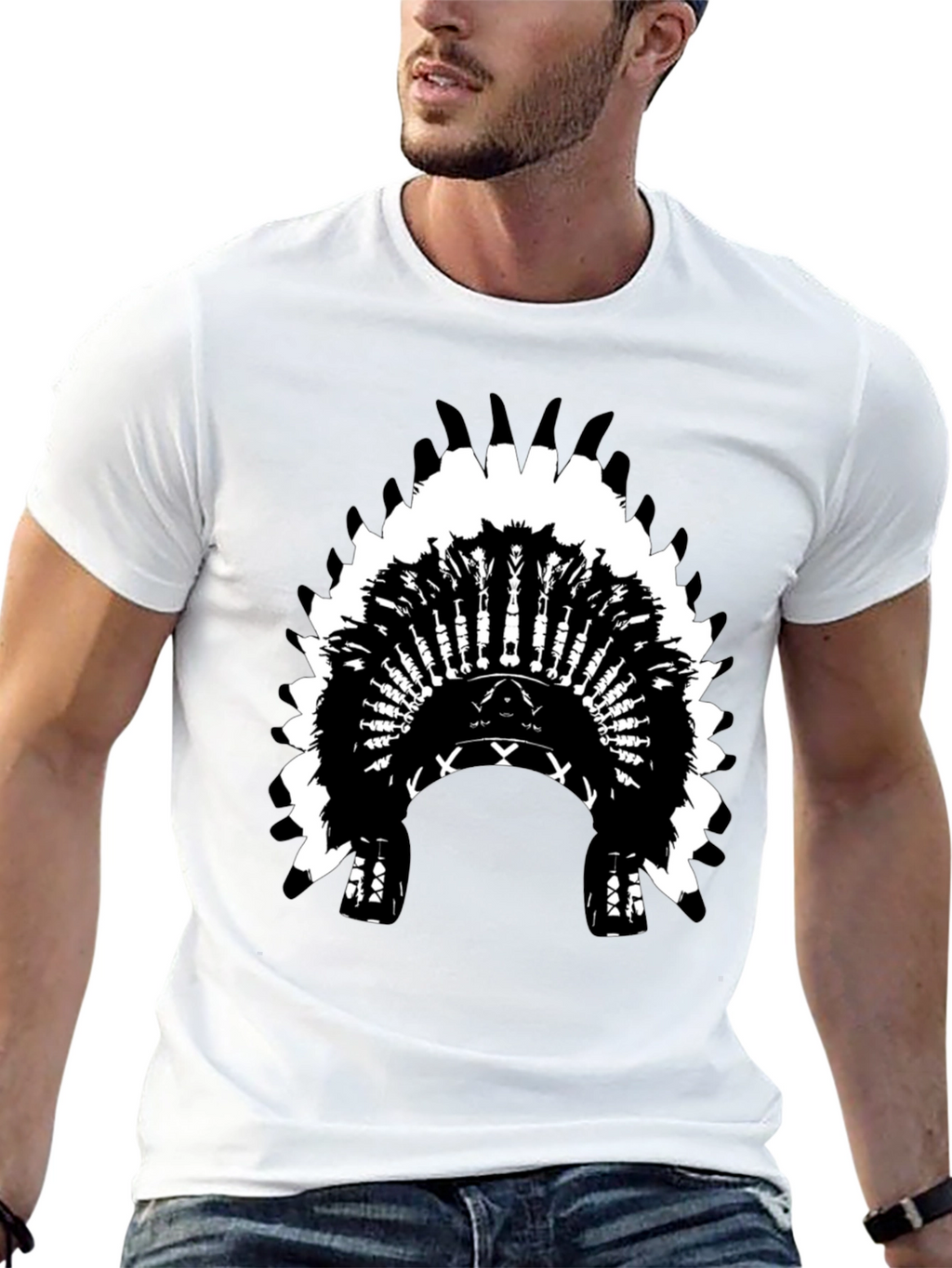 Native American Headdress Graphic Tee