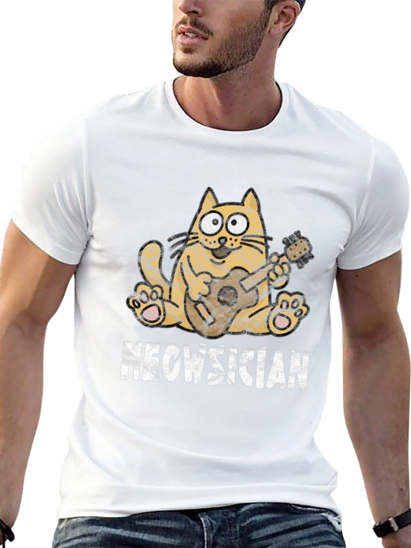 Meowsician Cat T-Shirt - Funny Musician Tee
