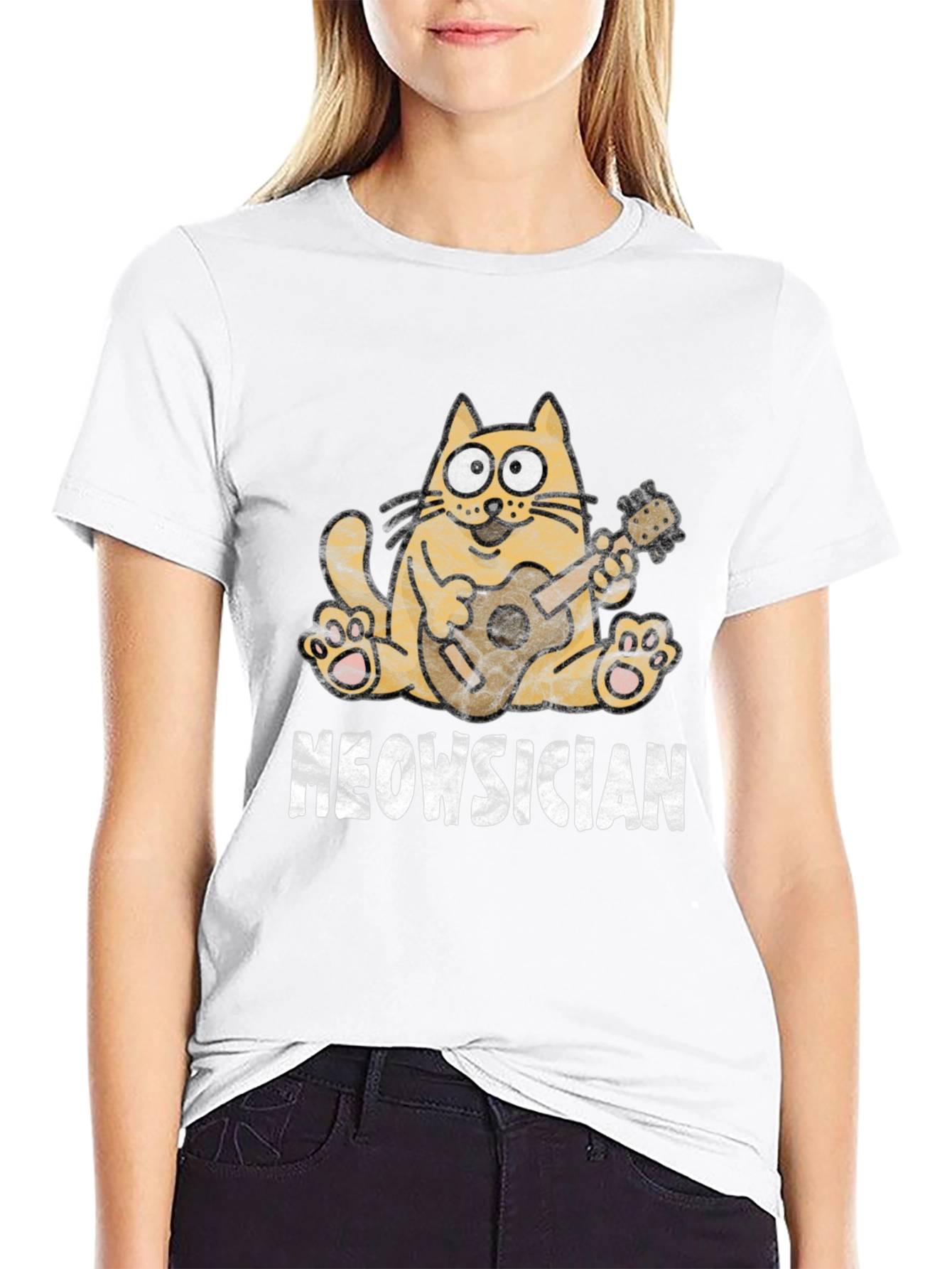 Meowsician Cat T-Shirt - Funny Musician Tee