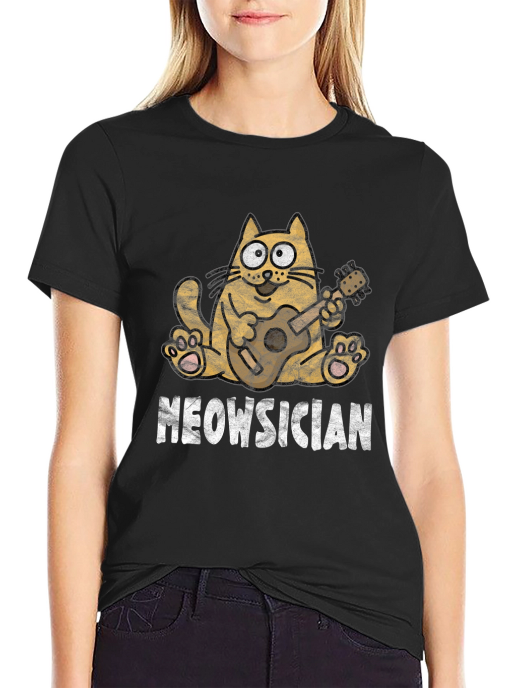 Meowsician Cat T-Shirt - Funny Musician Tee