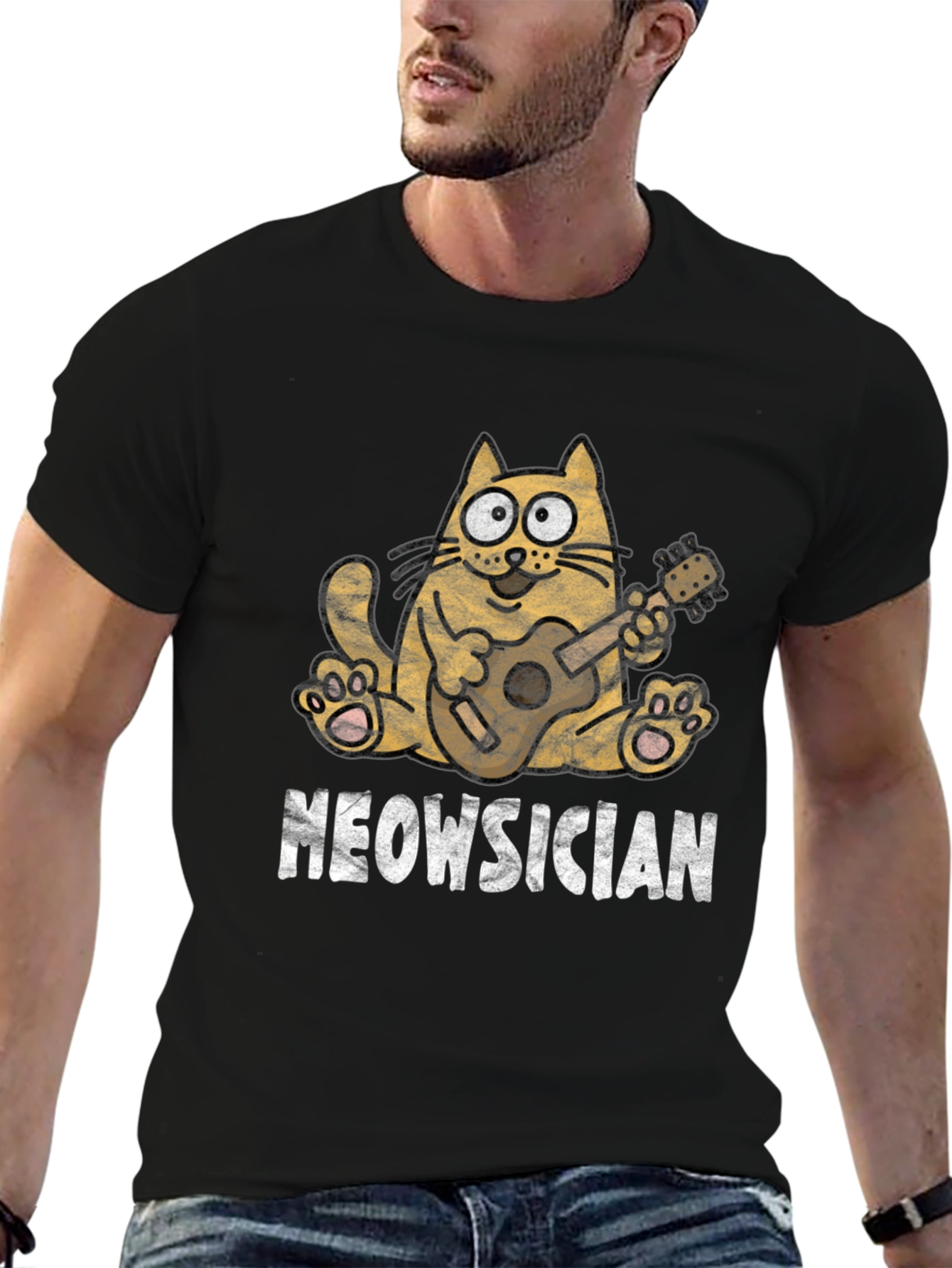 Meowsician Cat T-Shirt - Funny Musician Tee