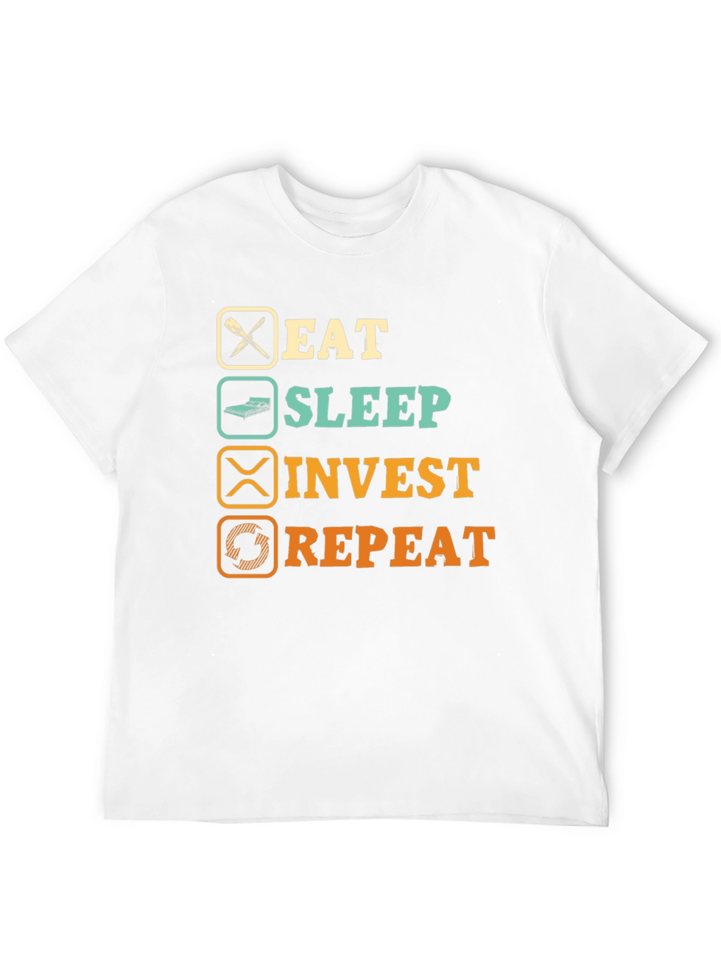 Eat Sleep Invest Repeat Graphic T-Shirt