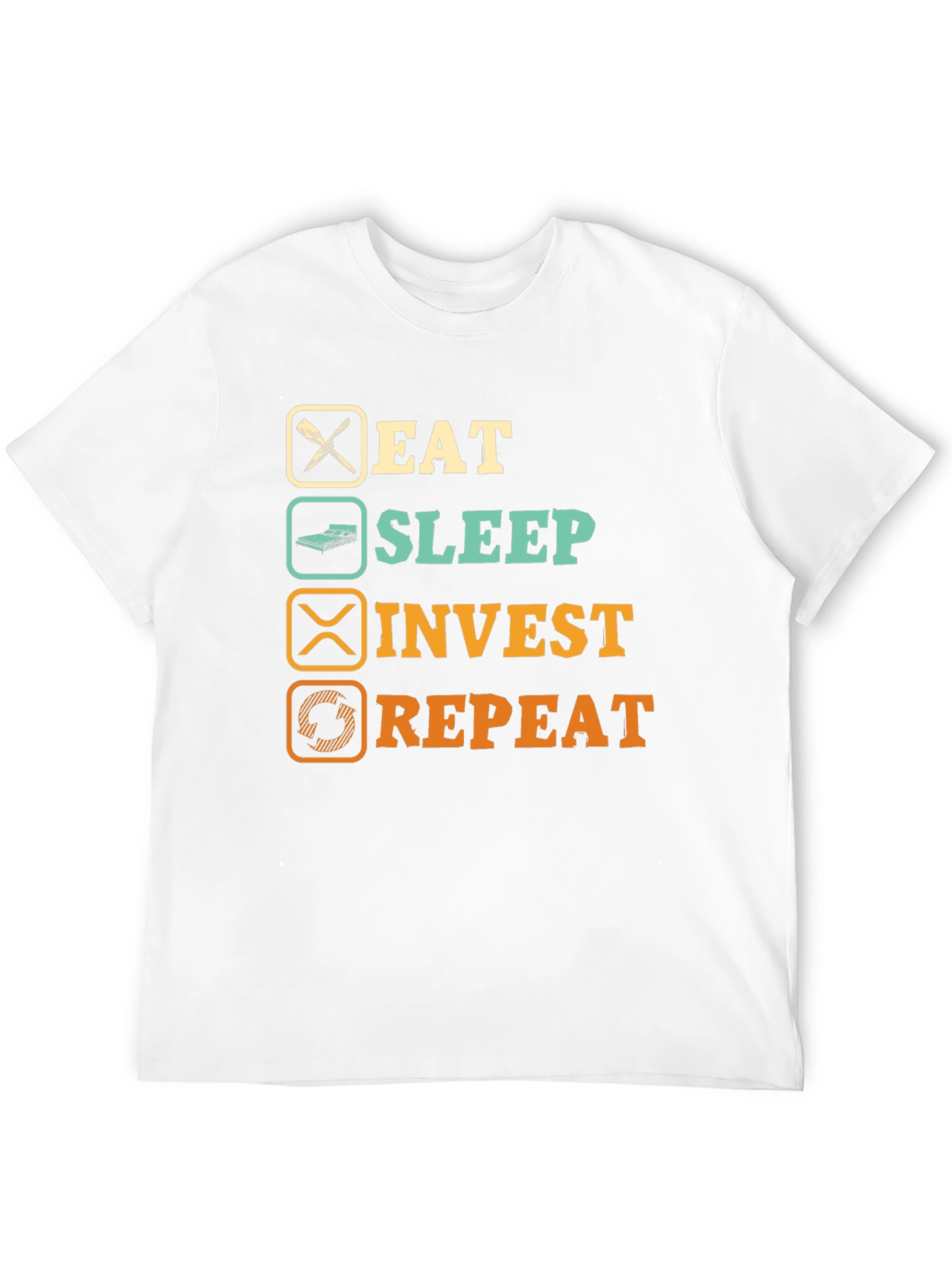 Eat Sleep Invest Repeat Graphic T-Shirt