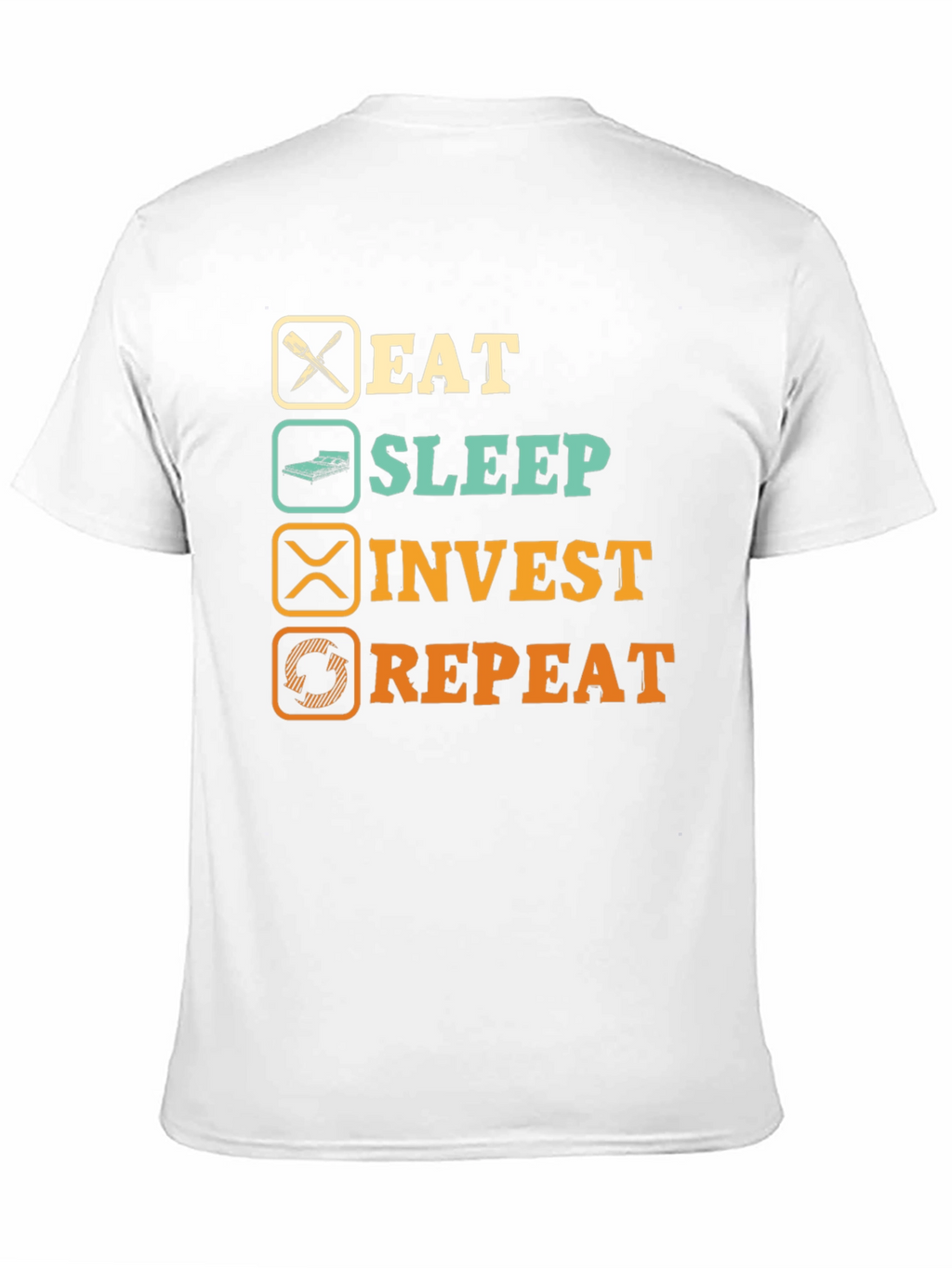 Eat Sleep Invest Repeat Graphic T-Shirt