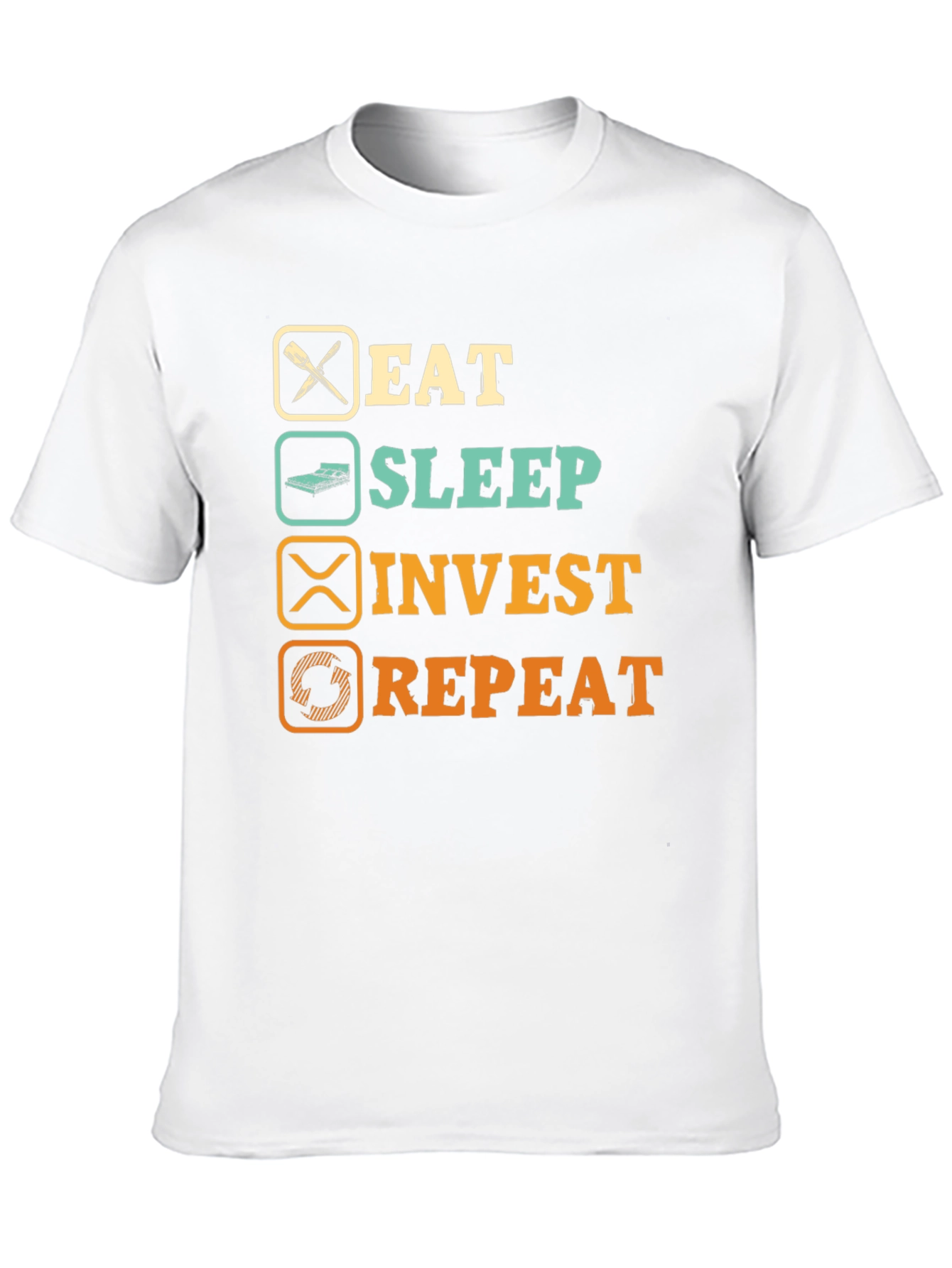 Eat Sleep Invest Repeat Graphic T-Shirt