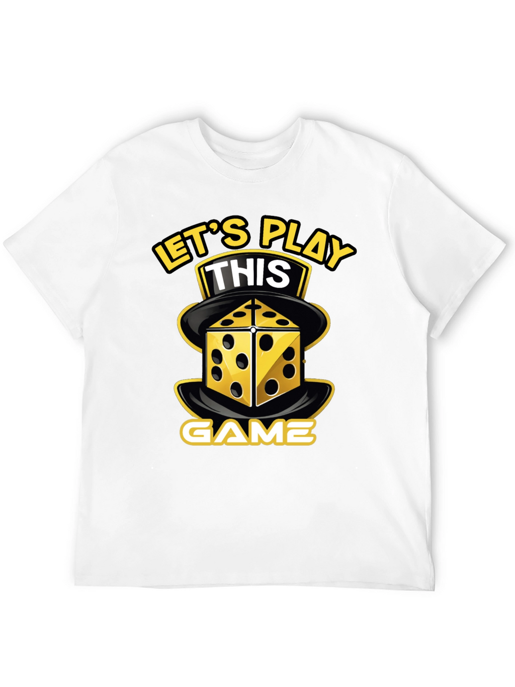 Lets Play This Game T-Shirt Dice Graphic Novelty Tee