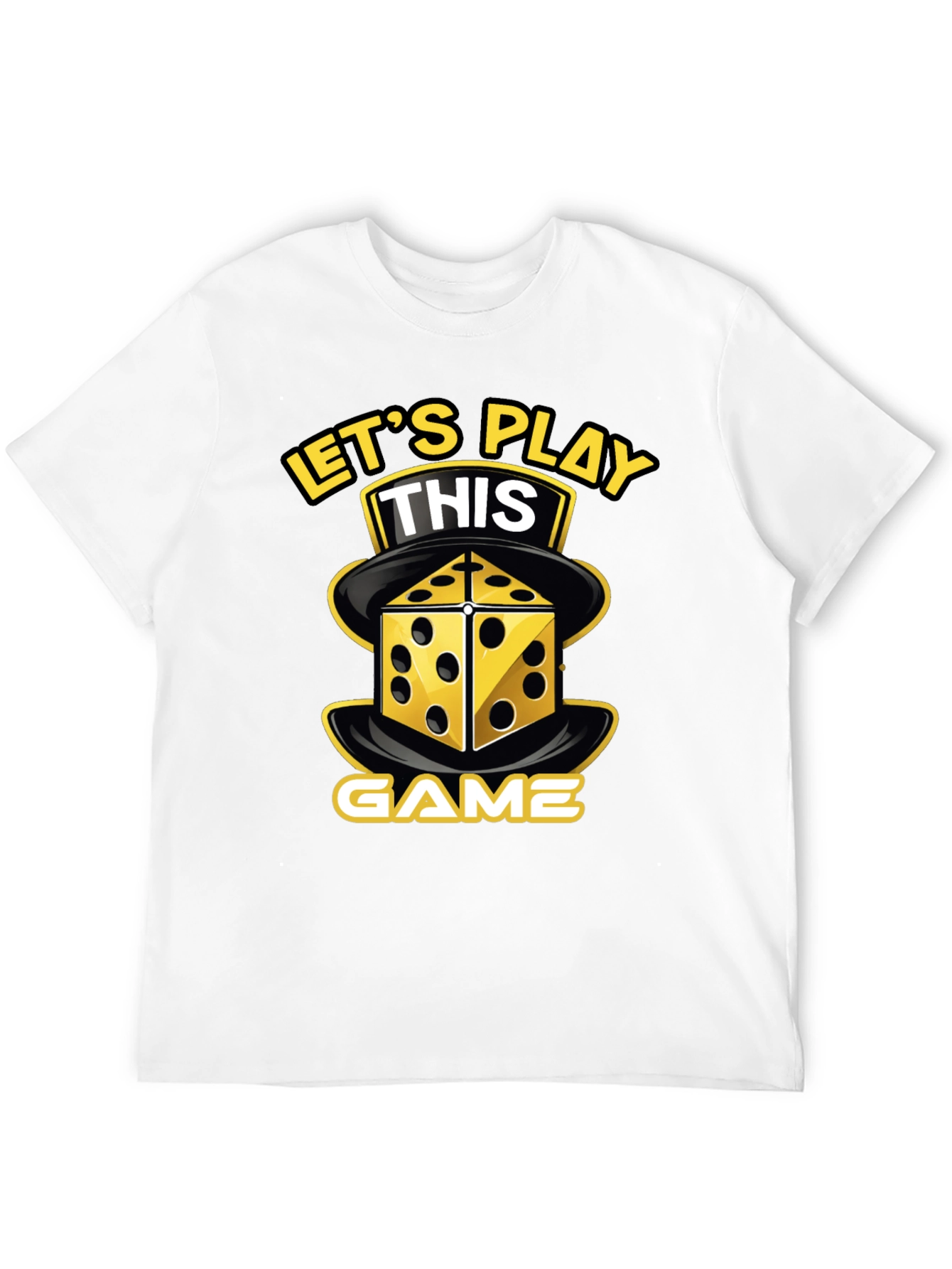 Lets Play This Game T-Shirt Dice Graphic Novelty Tee