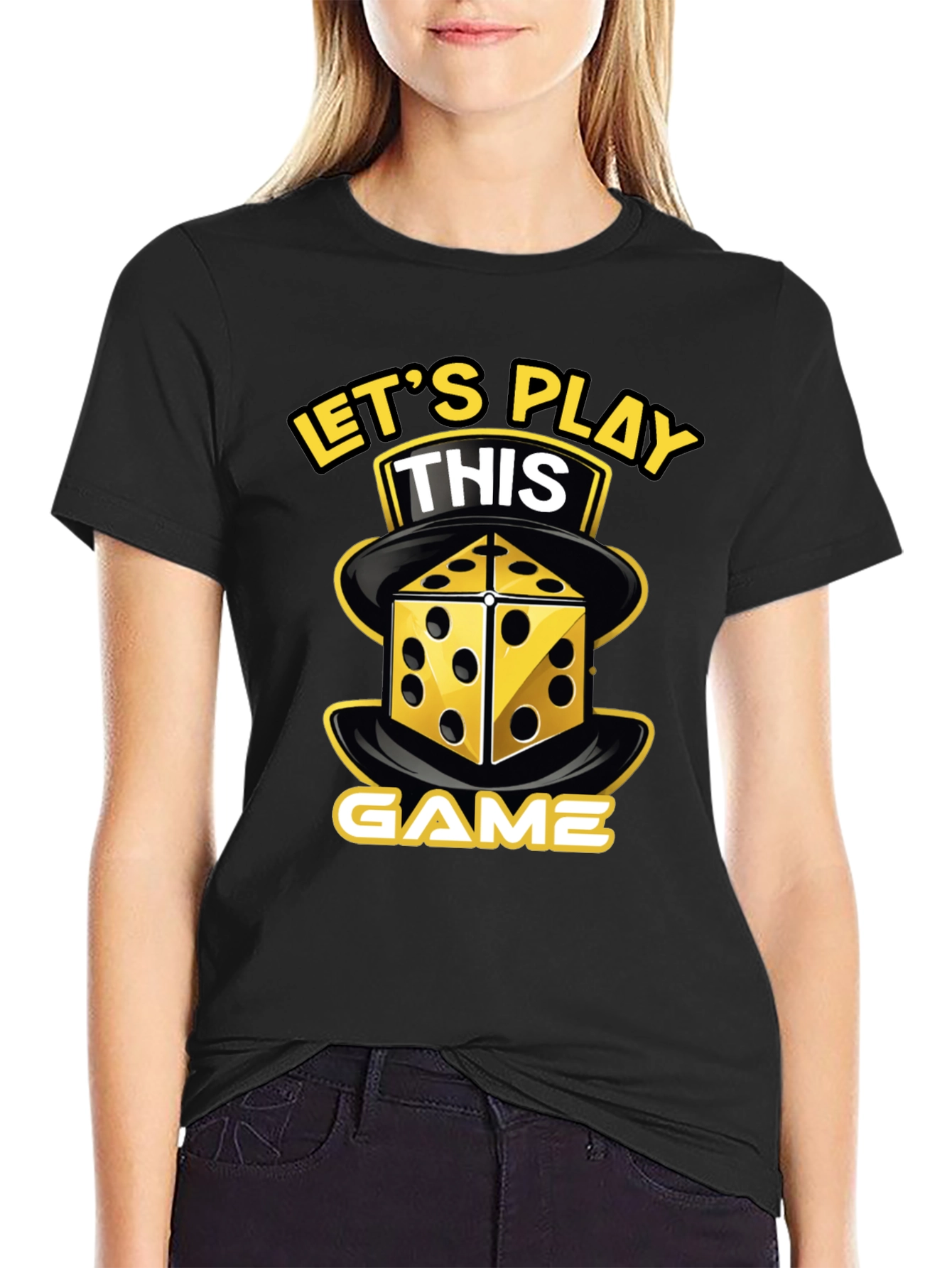 Lets Play This Game T-Shirt Dice Graphic Novelty Tee