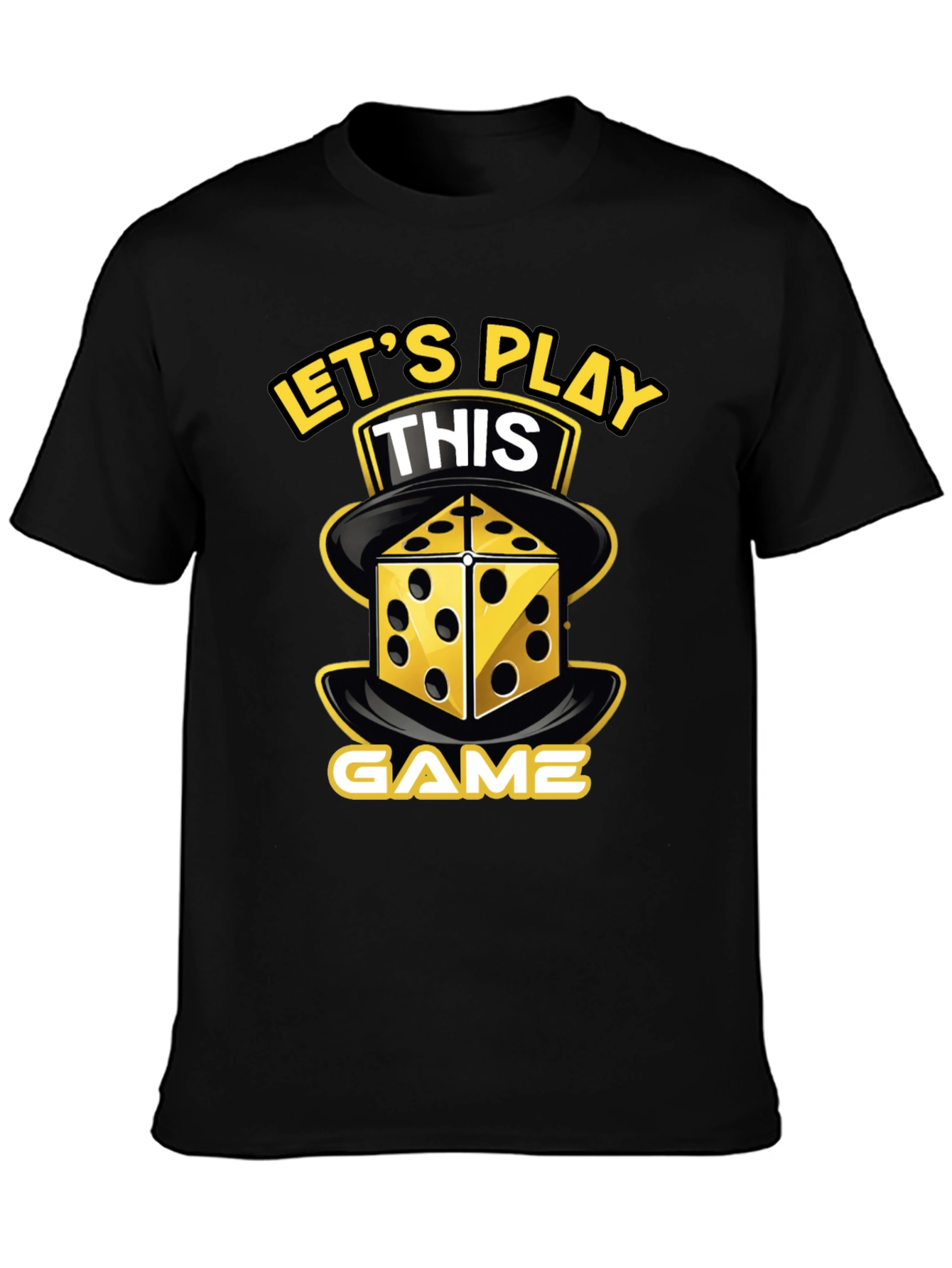 Lets Play This Game T-Shirt Dice Graphic Novelty Tee