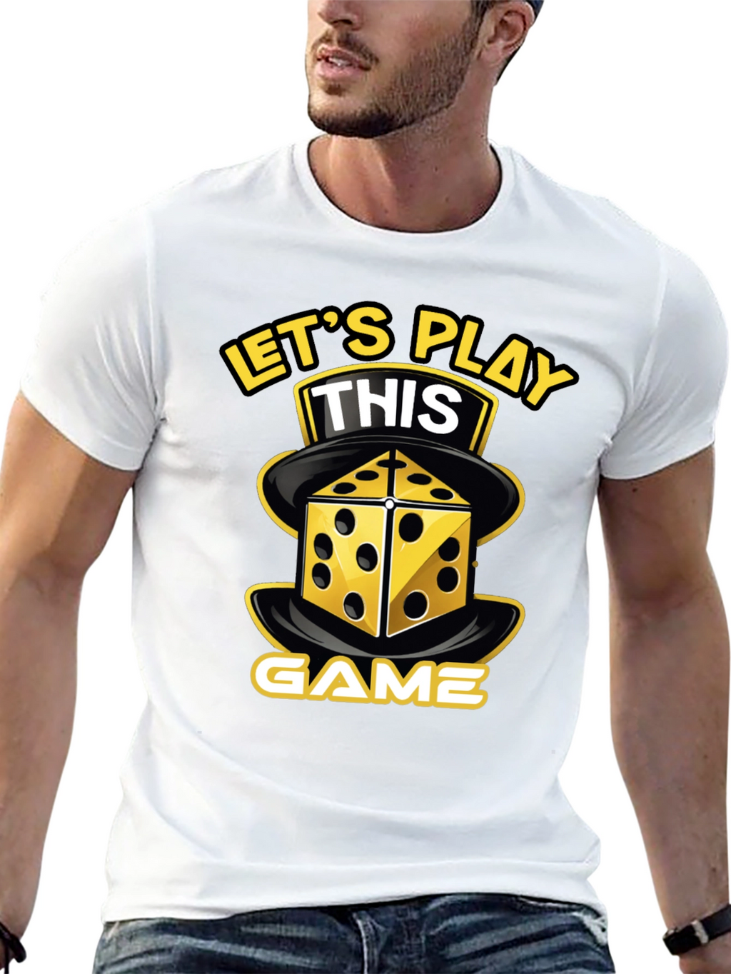Lets Play This Game T-Shirt Dice Graphic Novelty Tee