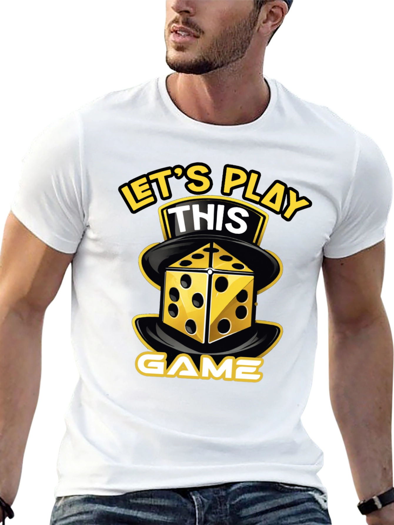 Lets Play This Game T-Shirt Dice Graphic Novelty Tee