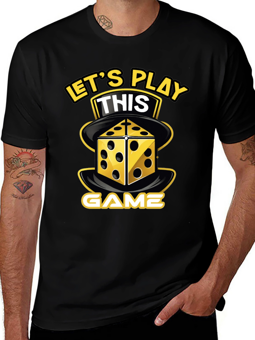 Lets Play This Game T-Shirt Dice Graphic Novelty Tee