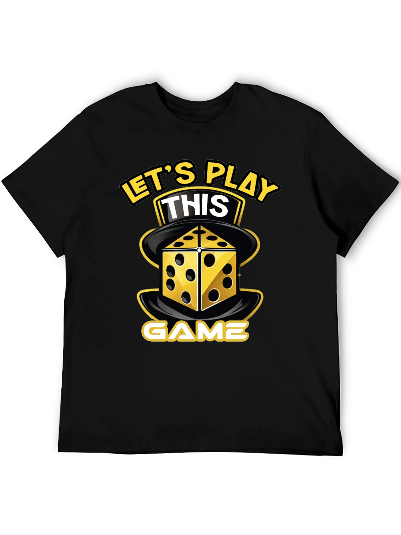 Lets Play This Game T-Shirt Dice Graphic Novelty Tee