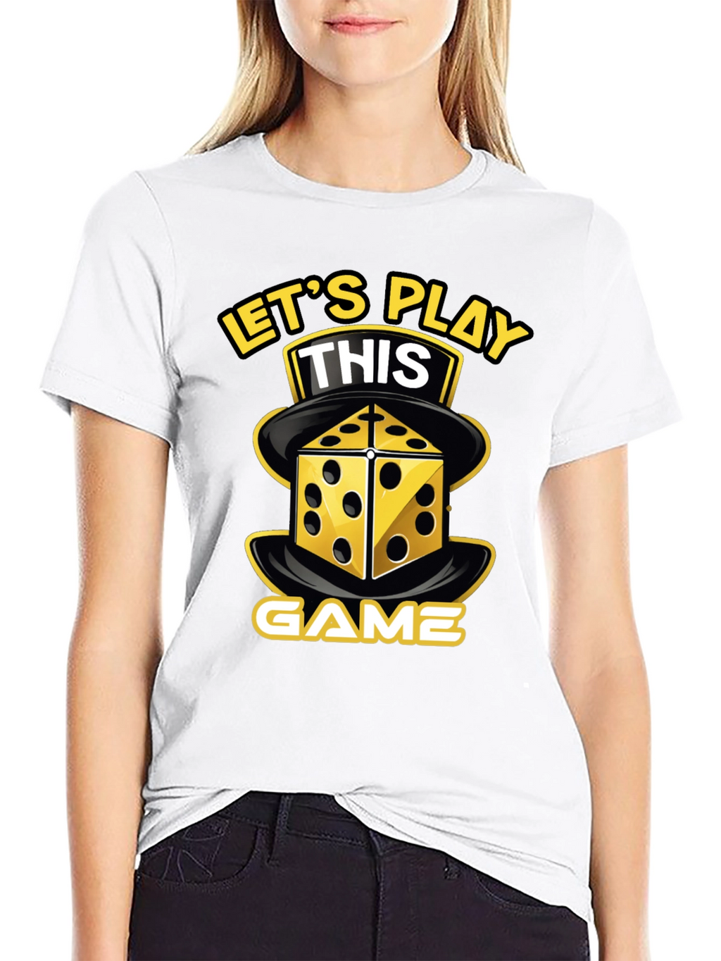 Lets Play This Game T-Shirt Dice Graphic Novelty Tee