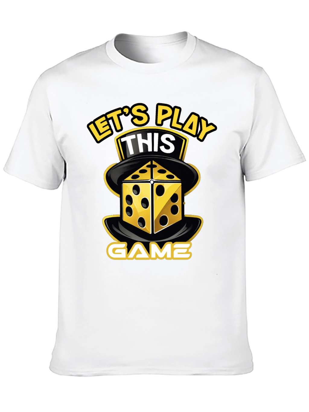 Lets Play This Game T-Shirt Dice Graphic Novelty Tee