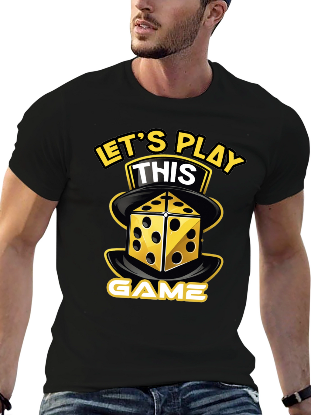 Lets Play This Game T-Shirt Dice Graphic Novelty Tee