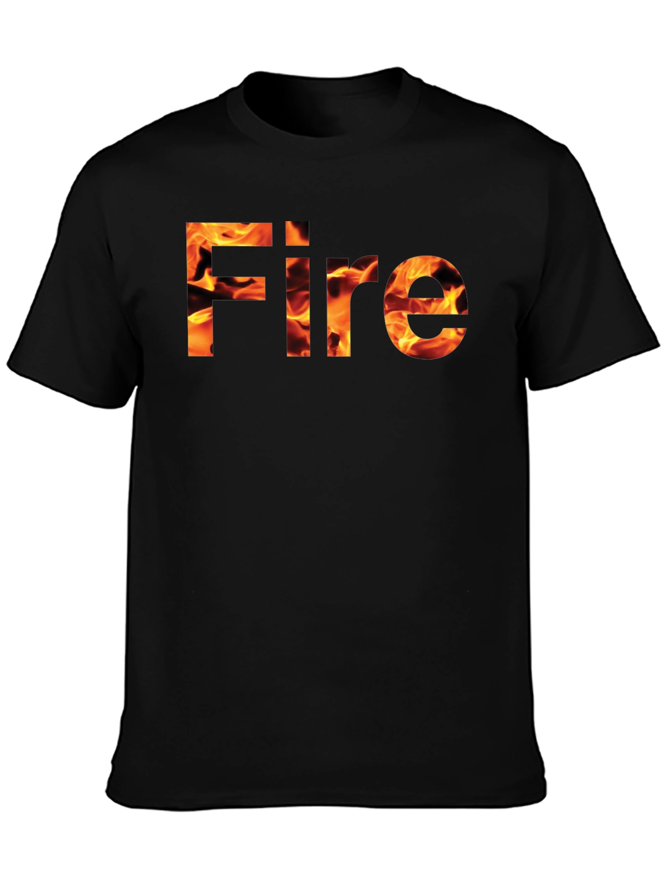 Fire Graphic Black Tee - Bold & Stylish
