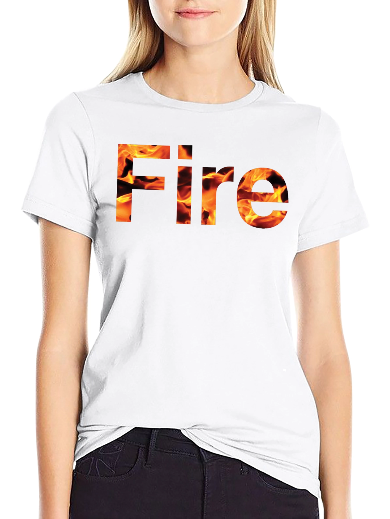 Fire Graphic Black Tee - Bold & Stylish