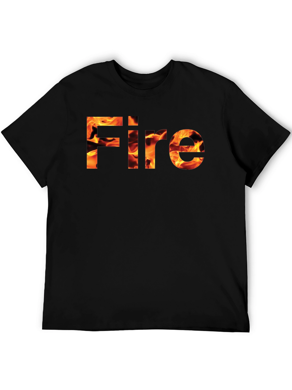Fire Graphic Black Tee - Bold & Stylish