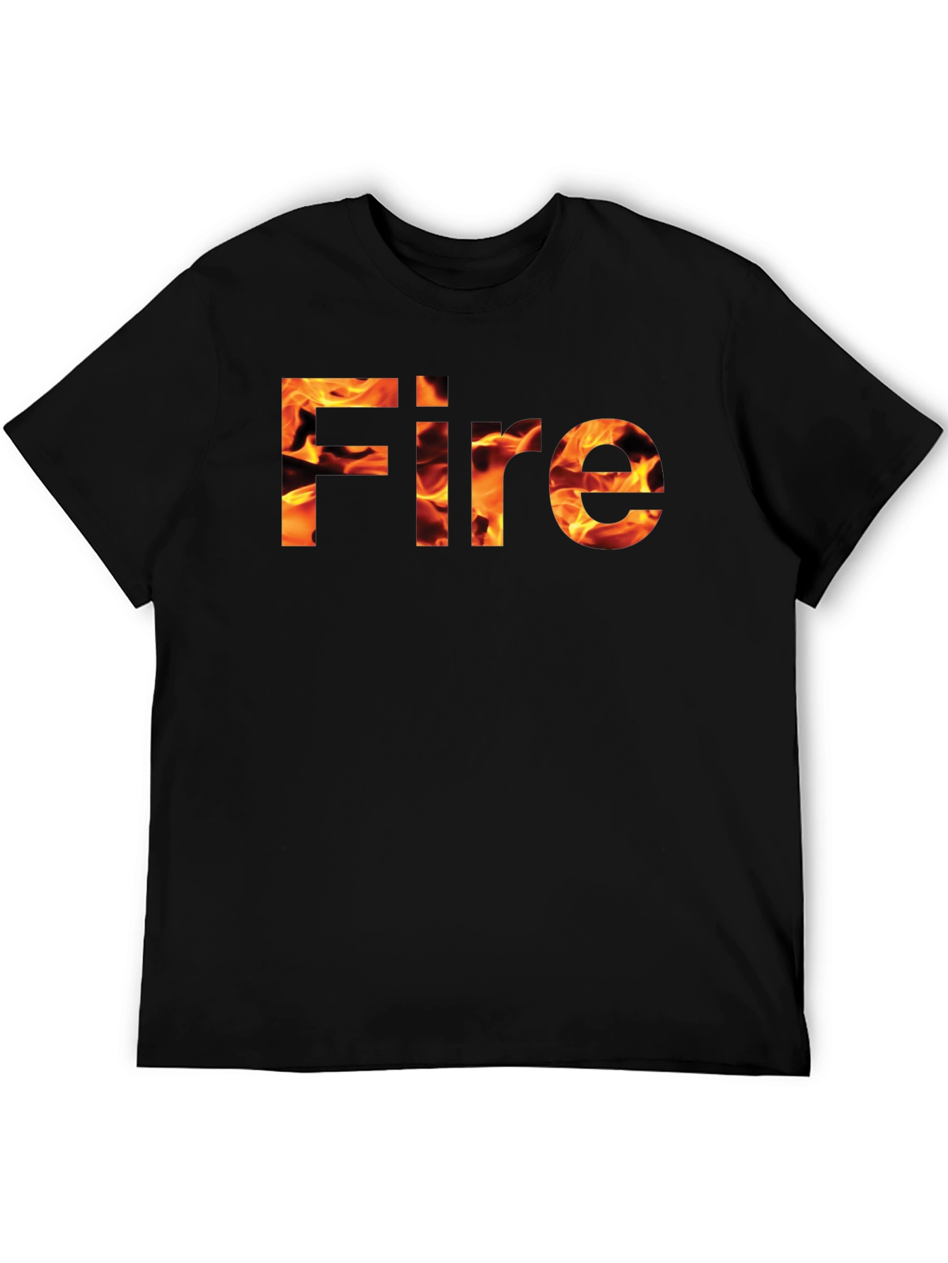 Fire Graphic Black Tee - Bold & Stylish