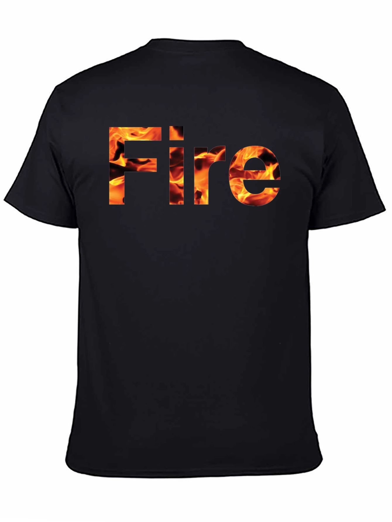 Fire Graphic Black Tee - Bold & Stylish