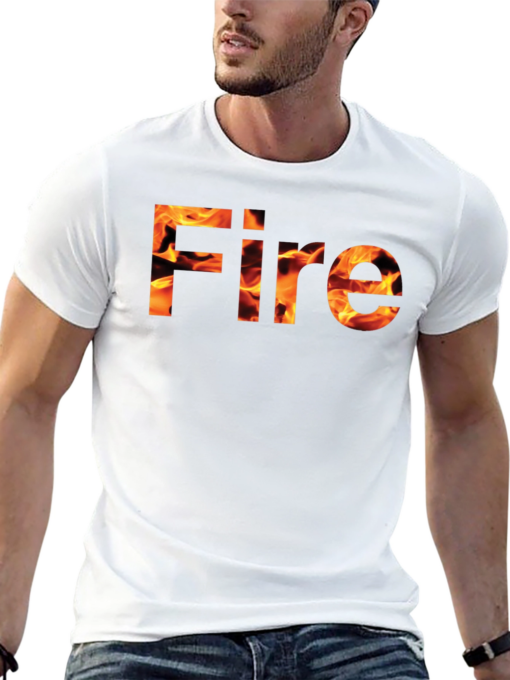 Fire Graphic Black Tee - Bold & Stylish