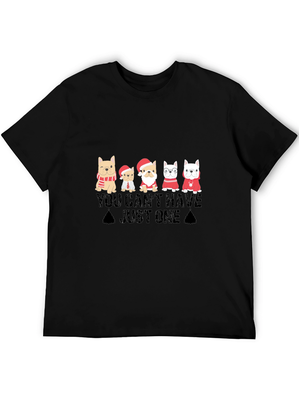 Festive French Bulldog T-Shirt