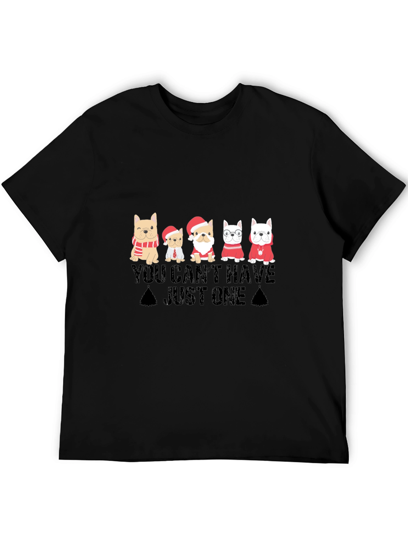 Festive French Bulldog T-Shirt