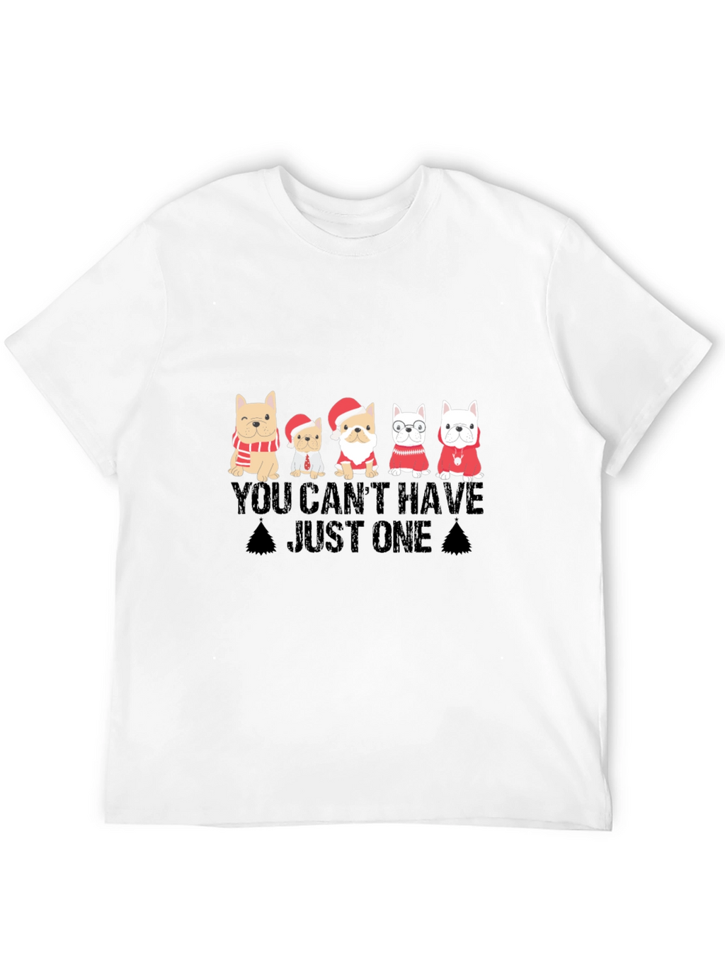 Festive French Bulldog T-Shirt