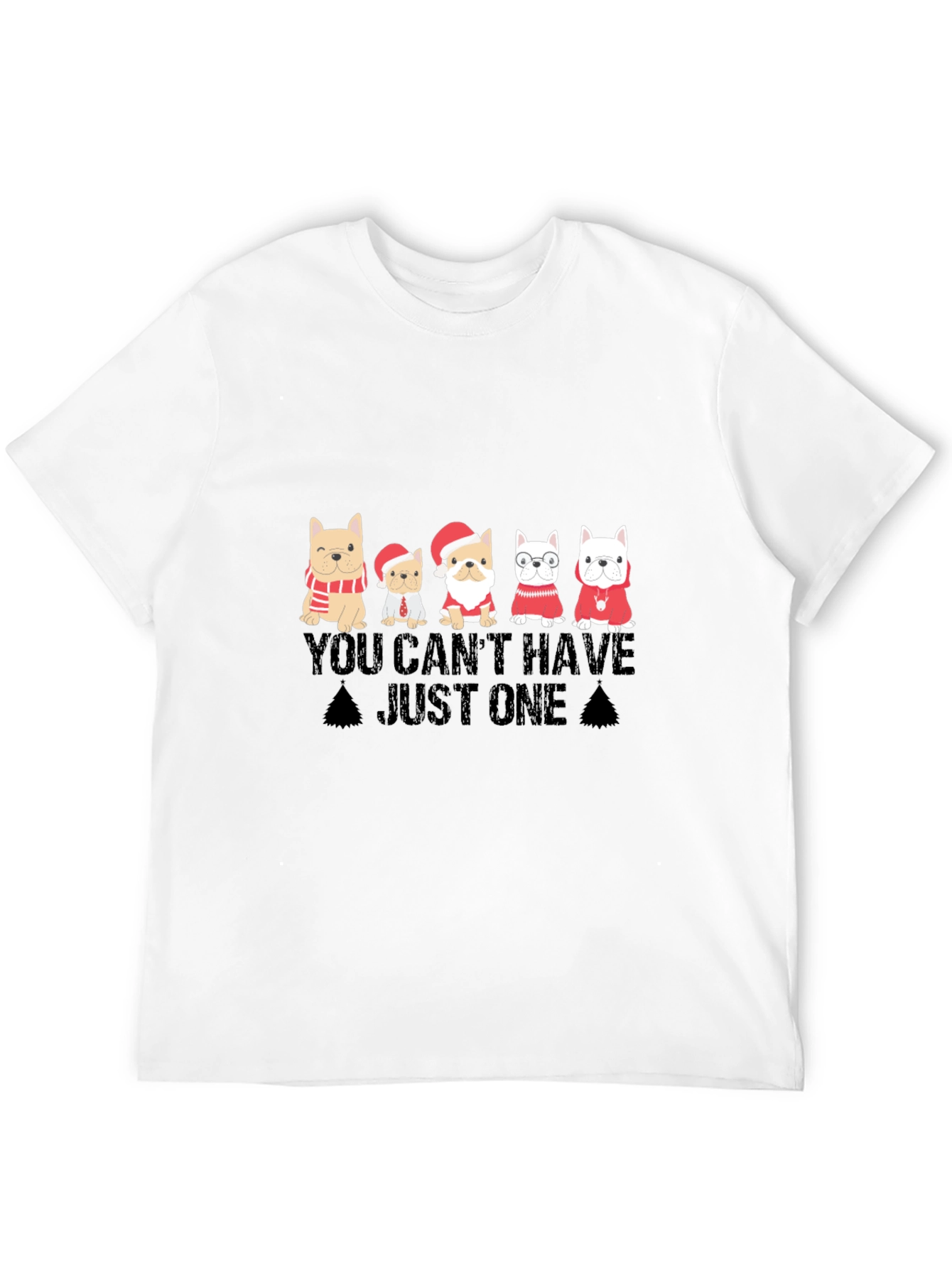 Festive French Bulldog T-Shirt