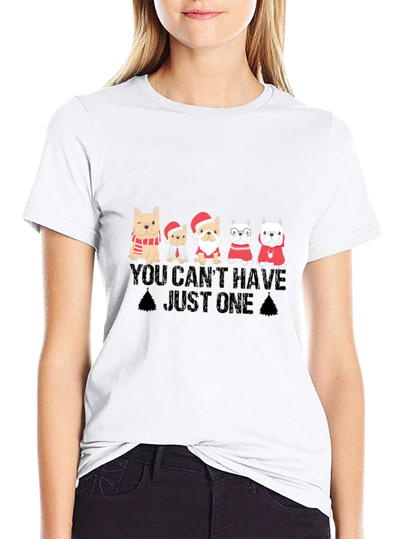 Festive French Bulldog T-Shirt