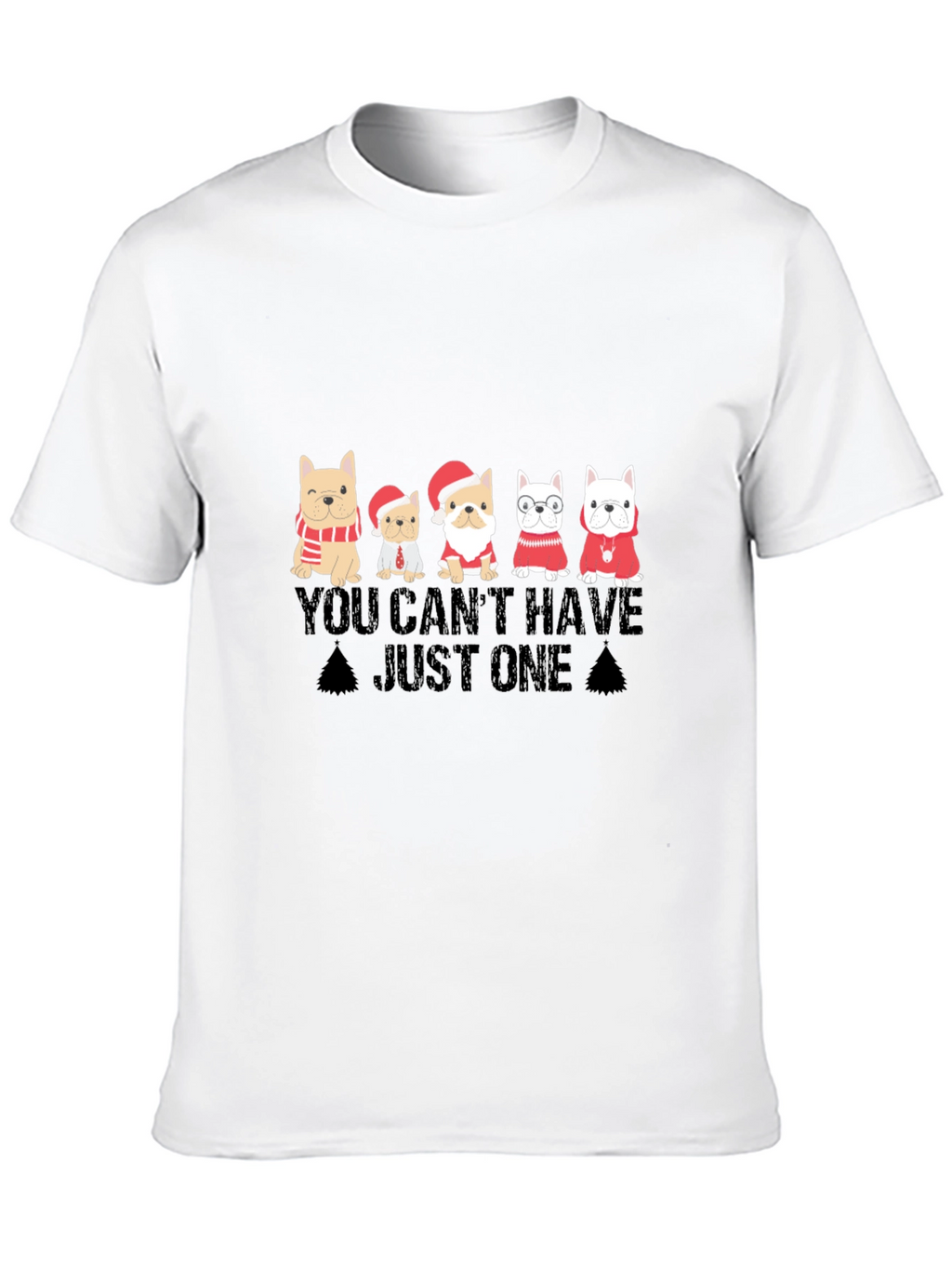 Festive French Bulldog T-Shirt