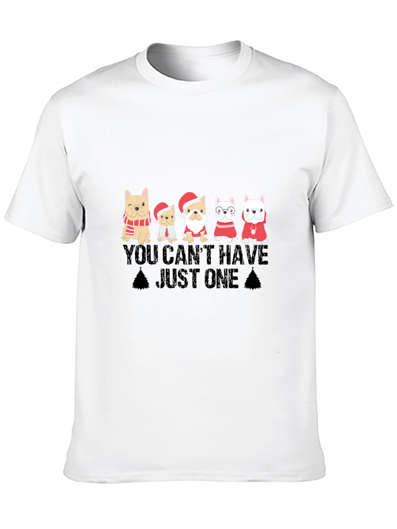 Festive French Bulldog T-Shirt